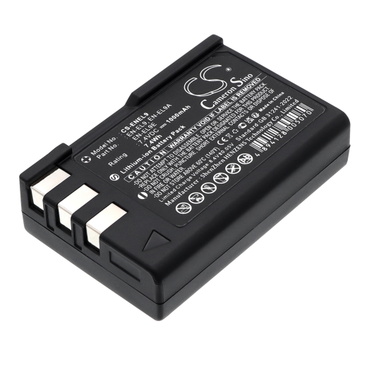 7.4V 1000mAh / 7.40Wh Li-ion Akku f.:NIKON Model: EN-EL9, EN-EL9A, EN-EL9E, D3000, D40, D40A, D40C, D40X, D5000, D60, DSLR-D40, DSLR-D40A, DSLR-D40C,