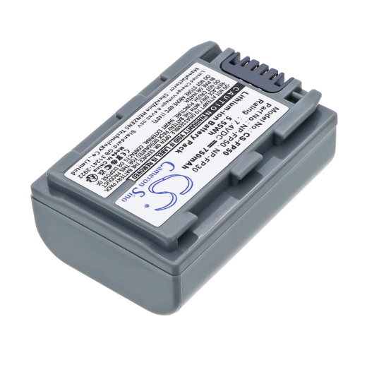 7.4V 750mAh Li-ion Akku f.:Sony Model: NP-FP30, NP-FP50, NP-FP51, DCR-30, DCR-DVD103, DCR-DVD105, DCR-DVD105E, DCR-DVD202E, DCR-DVD203, DCR-DVD203E,