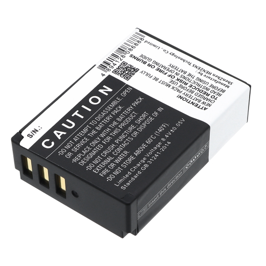 7.4V 1150mAh / 8.51Wh Li-ion Akku f.:Kodak Model: LB-070, Pixpro AZ651, Pixpro AZ651 Astro Zoom, Pixpro AZ652, PIXPRO AZ901, PIXPRO S1, PIXPRO S-1