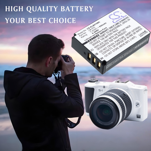 7.4V 850mAh / 6.29Wh Li-ion Akku f.:Kodak Model: LB-070, Pixpro AZ651, Pixpro AZ651 Astro Zoom, Pixpro AZ652, PIXPRO AZ901, PIXPRO S1, PIXPRO S-1