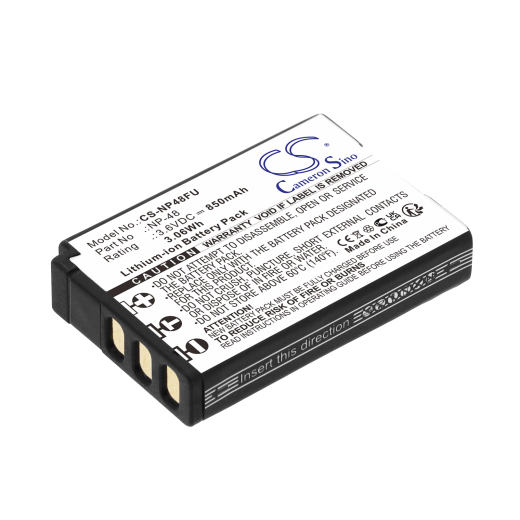 3.6V 850mAh / 3.06Wh Li-ion Akku f.:Fujifilm Model: NP-48, XQ1, XQ2