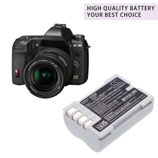7.4V 1600mAh Li-ion Akku f.:Olympus Model: BLM-5, EA-BLM5, E3, E30, E5