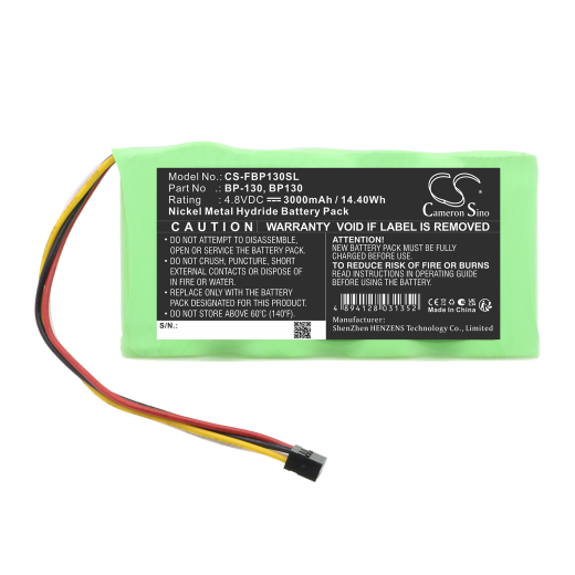 4.8V 3000mAh / 14.40Wh 3000mAh / 14.40Wh Akku f.:Fluke Model: BP120MH, BP130, ScopeMeter 123, ScopeMeter 123S, ScopeMeter 124, ScopeMeter 124S 3000mA