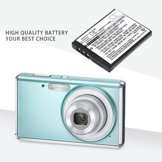 3.7V 600mAh Li-ion Akku f.:Olympus Model: Li-70B, FE-4020, FE-4040, VG-110, VG-120, VG-130, VG-140, X-940