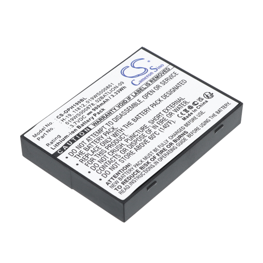 3.7V 900mAh / 3.33Wh Li-ion Akku f.:Opticon Model: 019WS000861, 019WS000878, 02BATLION-09, 11812, H-16, H-19, H16, H-16, H-16A, H-16B, H19, H-19, H19