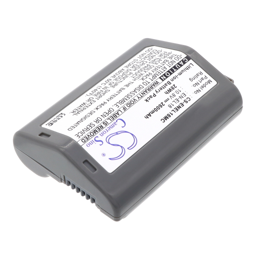 10.8V 2600mAh / 28.08Wh Li-ion Akku f.:Nikon Model: EN-EL18, EN-EL18a, D4 DSLR, D4S, D5, D500, D800, D800E, D810, D810A, D850