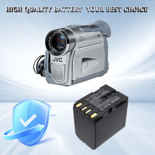 7.4V 3300mAh Li-ion Akku f.:JVC Model: BN-V428, BN-V428U, BN-V438, BN-V438U, CU-VH1, CU-VH1US, GR-33, GR-4000US, GR-D20, GR-D200, GR-D2000, GR-D200U,