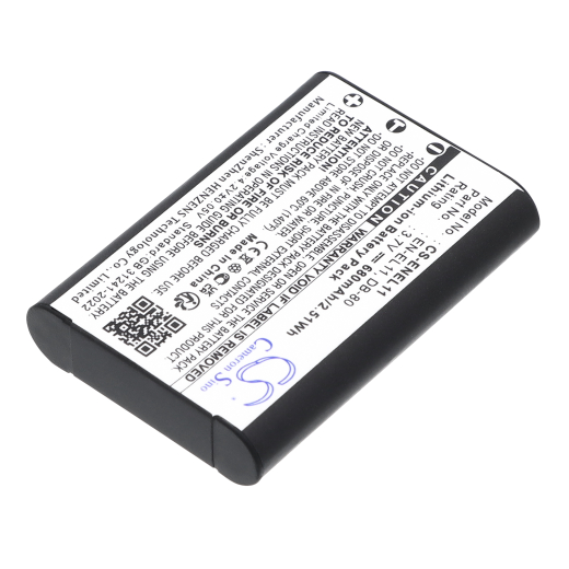 3.7V 680mAh/2.5Wh Li-ion Akku f.:OLYMPUS Model: Li-60B, FE-370