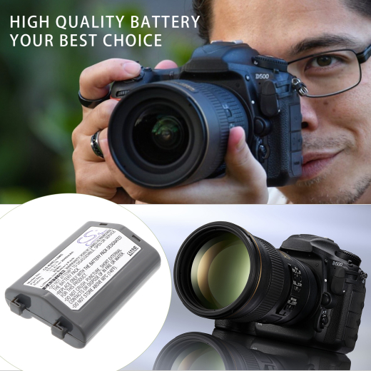 10.8V 2600mAh / 28.08Wh Li-ion Akku f.:Nikon Model: EN-EL18, EN-EL18a, D4 DSLR, D4S, D5, D500, D800, D800E, D810, D810A, D850