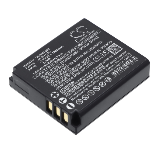 3.7V 1000mAh/3.7Wh Li-ion Akku f.:Samsung Model: IA-BH125C, HMX-R10, HMXR10BN, HMXR10BNXXA, HMX-R10BP, HMX-R10EDC, HMX-R10SP