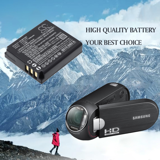 3.7V 1000mAh/3.7Wh Li-ion Akku f.:Samsung Model: IA-BH125C, HMX-R10, HMXR10BN, HMXR10BNXXA, HMX-R10BP, HMX-R10EDC, HMX-R10SP