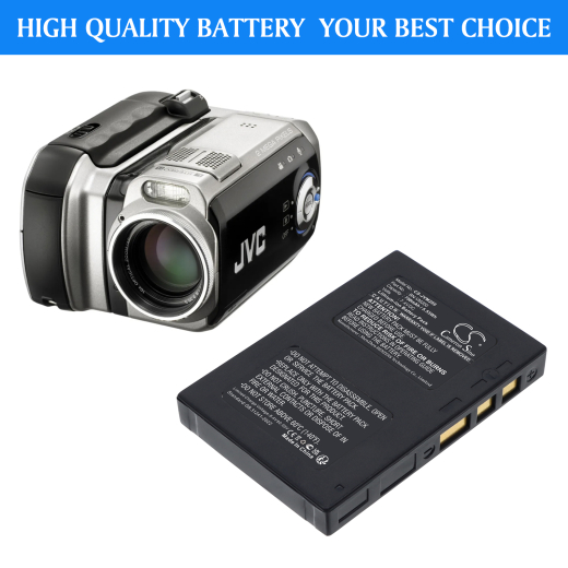 7.4V 750mAh Li-ion Akku f.:JVC Model: BN-VM200, BN-VM200U, BN-VM200UE, BN-VM200US, LY34416-001B, GZ-MC100, GZ-MC100EK, GZ-MC100EX, GZ-MC100U, GZ-MC10