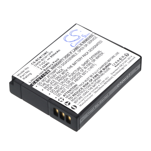 3.7V 950mAh/3.52Wh Li-ion Akku f.:Panasonic Model: DMW-BCM13, DMW-BCM13E, DMW-BCM13PP, Lumix DMC-FT5, Lumix DMC-FT5A, Lumix DMC-FT5D, Lumix DMC-FT5K,