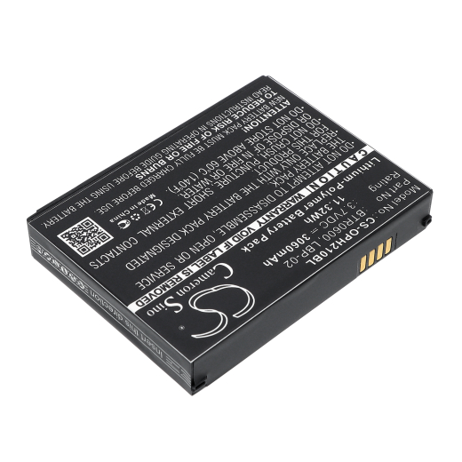 3.7V 3060mAh / 11.32Wh Li-Polymer Akku f.:Opticon Model: 02-BATLION-21, 0B25-001M000, 2ICP48/65/11-2, BTR0600, LBP-02, H21, H21 1D, H21 1D alpha, H21
