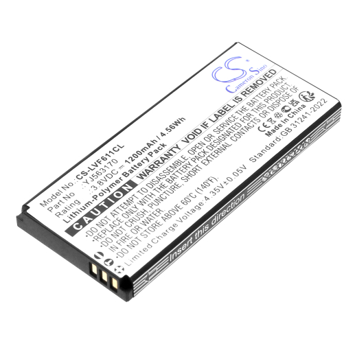 3.8V 1200mAh / 4.56Wh Li-Polymer Akku f.:Linkvil Model: YJ563170, Fanvil W610W, Fanvil W611W