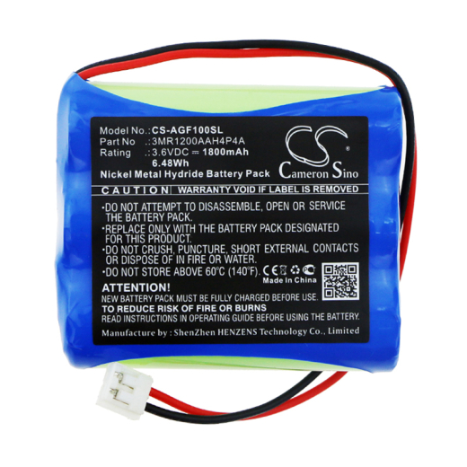 3.6V 1800mAh / 6.48Wh 1800mAh / 6.48Wh Akku f.:Algol Model: 3MR1200AAH4P4A, HF100 1800mAh / 6.48Wh