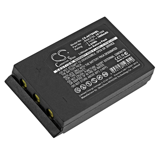3.7V 1600mAh / 5.92Wh 1600mAh / 5.92Wh Akku f.:Akerstroms Model: 933719-000, AB11R, AB1504, RAK3720, AQ80 Transmitters, Era 100J Transmitters, Era 15