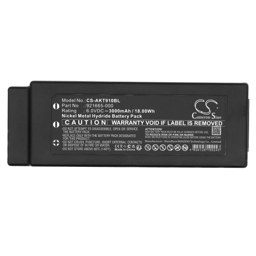 6.0V 3000mAh / 18.00Wh 3000mAh / 18.00Wh Akku f.:Akerstroms Model: 921665-000, 300J, 300J Transmitters, 500J, 500J Transmitters, M-300J, M-300JD, M50