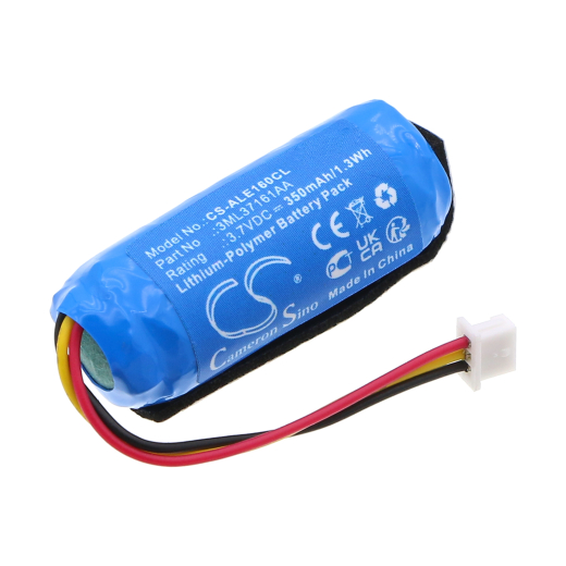 3.7V 350mAh / 1.3Wh Li-Polymer Akku f.:Alcatel-Lucent Model: 3ML37161AA, EN13300, ALE-160 WB, ALE-161 WB