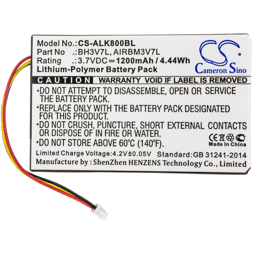 3.6V 700mAh / 2.52Wh 700mAh / 2.52Wh Akku f.:HBC Model: 04.909, BI2090B1, Cubix 700mAh / 2.52Wh