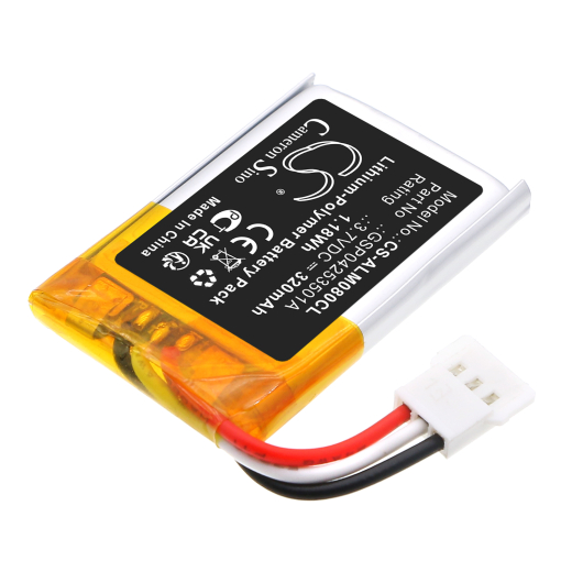 3.7V 320mAh / 1.18Wh Li-Polymer Akku f.:Alcatel-Lucent Model: GSP04253501A, 3MG08009AA, Wide Band 4.1 Bluetooth