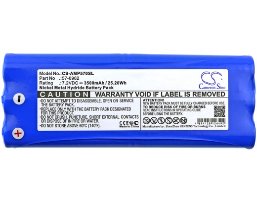 7.2V 3500mAh / 25.20Wh 3500mAh / 25.20Wh Akku f.:AMX Model: 57-0962, Panjam, Phast VPT-CP, VPN-CP 3500mAh / 25.20Wh