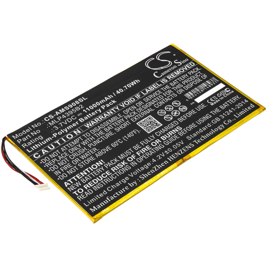 3.7V 11000mAh / 40.70Wh 11000mAh / 40.70Wh Akku f.:Autel Model: MLP4395B2, MLP4795117-2P, MaxiSys CV, MaxiSys MS908, MaxiSys MS908 Pro, MaxiSys MS908