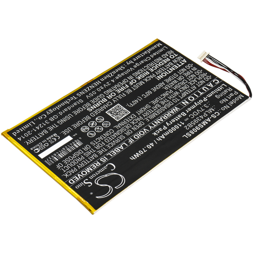 3.7V 11000mAh / 40.70Wh 11000mAh / 40.70Wh Akku f.:Autel Model: MLP4395B2, MLP4795117-2P, MaxiSys CV, MaxiSys MS908, MaxiSys MS908 Pro, MaxiSys MS908