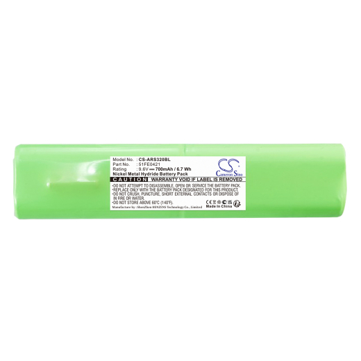 9.6V 700mAh Ni-MH Akku f.:Allflex Model: 51FE0421, PW320, RS320