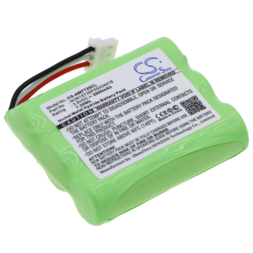 3.6V 2000mAh / 7.20Wh Ni-MH Akku f.:AT&T Model: Ni3615T30P3S534416, WF720