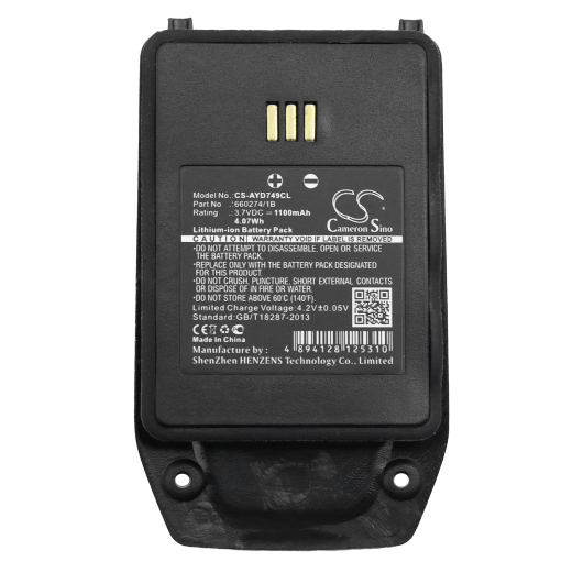 3.7V 1100mAh / 4.07Wh Li-ion Akku f.:Avaya Model: 5030472, 660274/1B, 700500842, DECT 3749, DT413, DT423