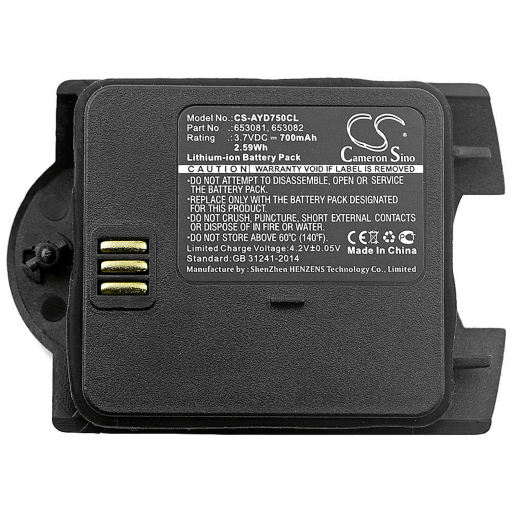 3.7V 700mAh / 2.59Wh Li-ion Akku f.:Ericsson Model:, 6027581, DT412