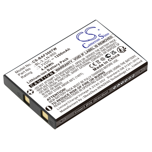 3.7V 1200mAh / 4.44Wh Li-ion Akku f.:Weierwei Model:, UV3R