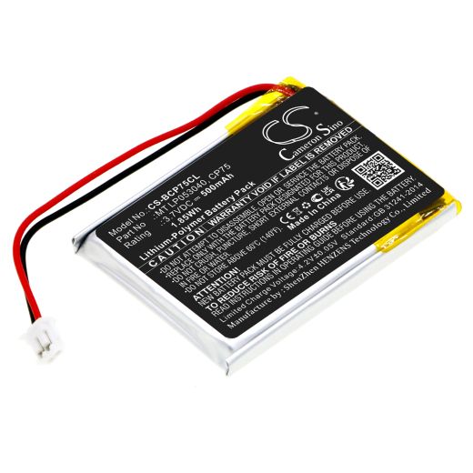 3.7V 500mAh / 1.85Wh Li-Polymer Akku f.:Binatone Model: MT LP053040, iDect X2i, iDect X2i Single, iDect X2i Twin