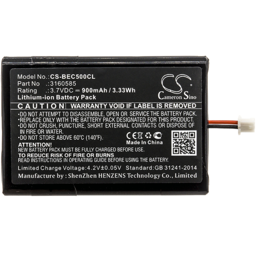 3.7V 900mAh / 3.33Wh Li-ion Akku f.:Bang & Olufsen Model: 3160585, Beocom 5
