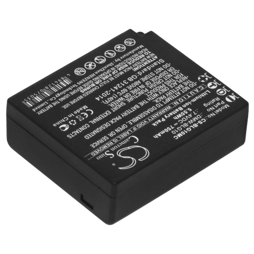 7.4V 750mAh / 5.55Wh Li-ion Akku f.:Panasonic Model: DMW-BLG10, DMW-BLG10E, Lumix DMC-GF3, Lumix DMC-GF3C, Lumix DMC-GF3K, Lumix DMC-GF3W, Lumix DMC-