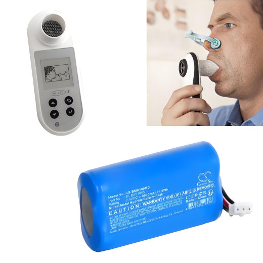 2.4V 2000mAh Ni-MH Akku für Alaris, Biomedical, Carefusion Micro 1 Spirometer