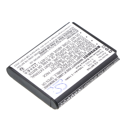 3.7V 740mAh / 2.74Wh Li-ion Akku f.:Samsung Model: BP-70A, BP-70EP, EA-BP70A, SLB-70A, AQ100, DV100, DV101, DV150, DV150F, DV90, EC-MV800ZBPBUS, EC-P