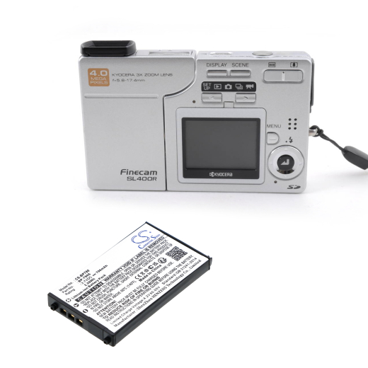 3.7V 700mAh Li-ion Akku f.:Kyocera Model: BP-780S, CONTAX SL300RT, Finecam SL300R, Finecam SL400R