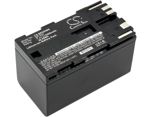 7.4V 5200mAh / 38.48Wh Li-ion Akku f.:Canon Model: BP-955, EOS C100, EOS C100 Mark II, GL2, XF100, XF105, XF300, XF305, XH A1, XH A1S, XH G1, XL H1,