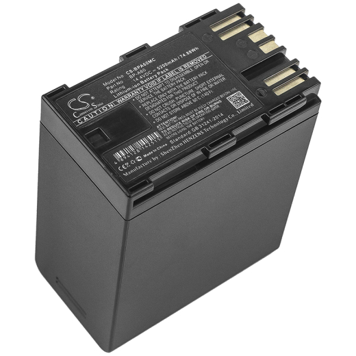 14.4V 5200mAh / 74.88Wh Li-ion Akku f.:Canon Model: BP-A60, CA-CP200L, EOS C200, EOS C200 PL, EOS C200B, EOS C300 Mark II, EOS C300 Mark II PL, XF705