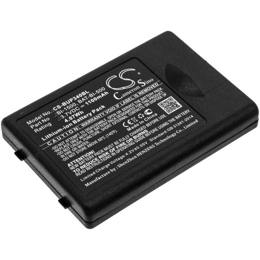 3.7V 1100mAh / 4.07Wh Li-ion Akku f.:Bluebird Model: BAT-BI-500, BI-1500, EG-340