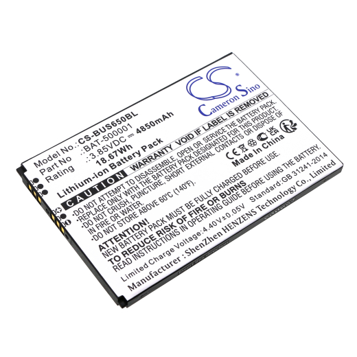 3.85V 4850mAh / 18.67Wh Li-ion Akku f.:BlueBird Model: BAT-500001, Pidion SF6510