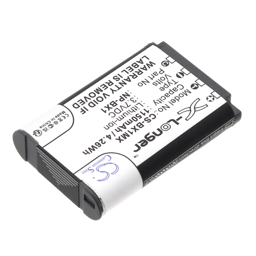 3.7V 1150mAh / 4.26Wh Li-ion Akku f.:Sony Model: NP-BX1, Cyber-shot DSC-HX300, Cyber-shot DSC-HX50, Cyber-shot DSC-HX50V, Cyber-shot DSC-HX50V/B, Cyb