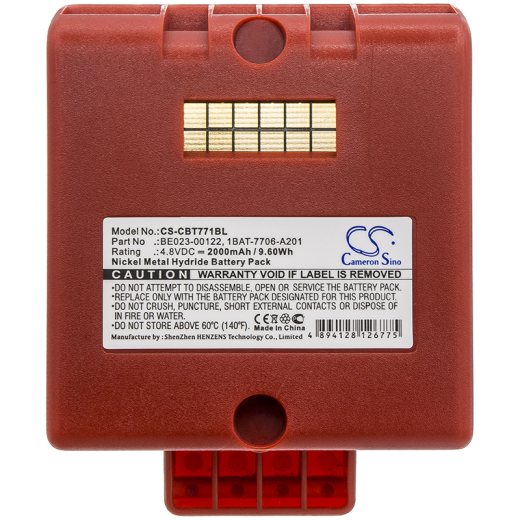 4.8V 2000mAh / 9.60Wh 2000mAh / 9.60Wh Akku f.:Cattron Theimeg Model: 1BAT-7706-A101.E, 1BAT-7706-A101-G, 1BAT-7706-A201, BE023-00075, BE023-00122, L