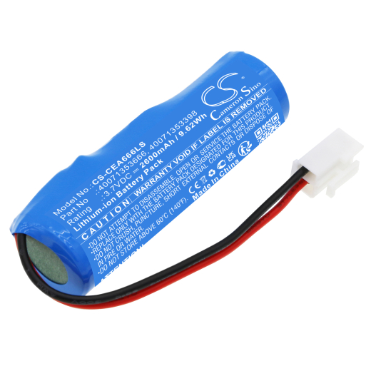 3.7V 2600mAh / 9.62Wh 2600mAh / 9.62Wh Akku f.:EATON Model:, 40071353666, EURO X LED AT, GUIDELED, GUIDELED EURO X LED AT 2600mAh / 9.62Wh