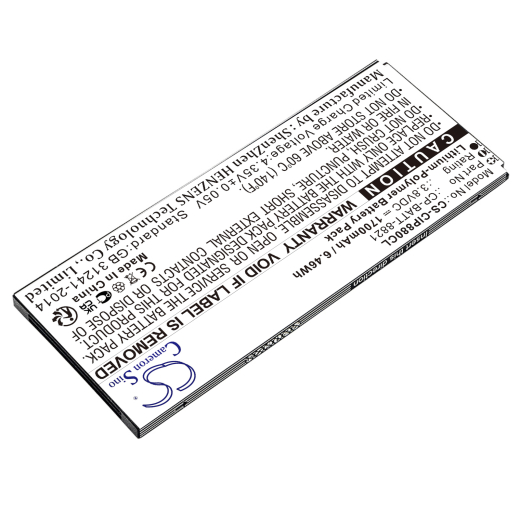 3.8V 1700mAh / 6.46Wh Li-Polymer Akku f.:Cisco Model: 74-102376-01, CP-BATT-8821, GP-S10-374192-010H, 8800