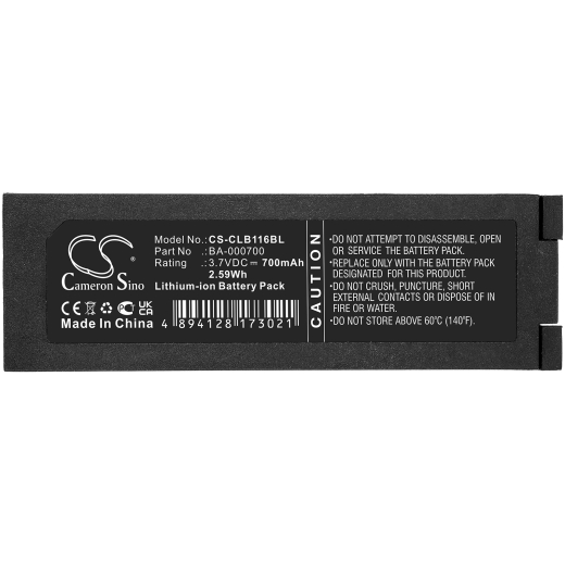 3.7V 700mAh / 2.59Wh Li-ion Akku f.:CipherLAB Model: BA-000700, 1166, 1266, CL1160, CL1266