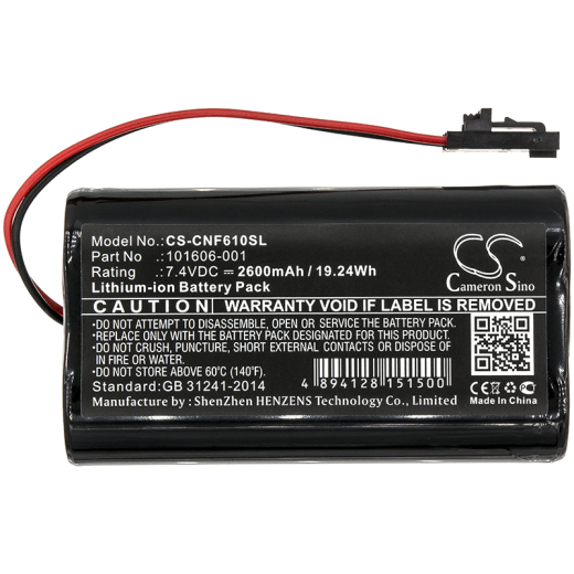 7.4V 2600mAh / 19.24Wh 2600mAh / 19.24Wh Akku f.:ComSonics Model: 101606-001, 101610-DF, QAM Sniffer 2600mAh / 19.24Wh