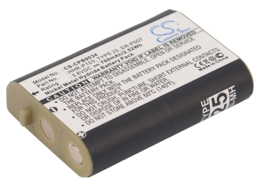 3.6V 700mAh / 2.52Wh Ni-MH Akku f.:GE Model:, 86413, TL-2613, TL26413, TL-26413, TL96413, TL-96413